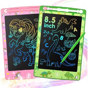 4 Pack LCD Writing Tablet for Kids, 8.5 Inch Colorful Doodle Board Drawing Tablet, Kids Travel Games Activity Learning Toys Birthday Gifts for 3 4 5 6 Year Old Boys Girls Toddlers Preschooler (4 Pack)