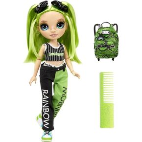 Rainbow High Jr High Jade Hunter - 9-inch Green Fashion Doll with Doll Accessories- Open and Closes Backpack, Great Gift for Kids 6-12 Years Old and Collectors
