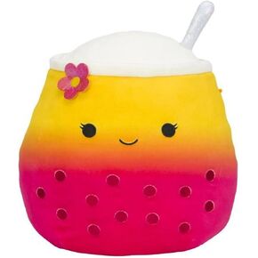 Squishmallows Kellytoy Boba Tea Squad Plush Toy (8" Bergit The Pink Boba Tea)