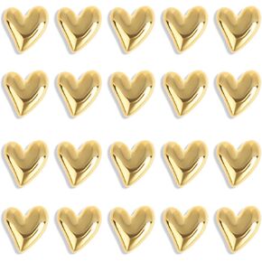 20 Pcs Refrigerator Magnets Gold Heart Shaped Decorative Fridge Magnets Cute Small Magnetic Decoration for Lockers Whiteboards Billboards Home Office Kitchen Classroom Decor