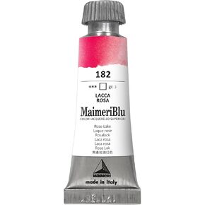 MaimeriBlu 12ml Single-Pigment Watercolor Paint - Rose Lake PV19 Professional Watercolor Paint - Lightfast and Transparent Watercolor Paint Tube for Artists