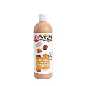 Colorations Washable Multicultural Paint - Color Like Me, 16 fl oz bottle, Peach skin color, Kids, Art Supplies, diverse, skin tones, multi-ethnicity, colors from around the world