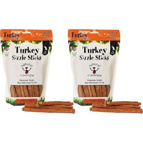 2 Pack of Turkey Sizzle Sticks Dog Chew Treats, 12 Ounces Each, Made in The USA