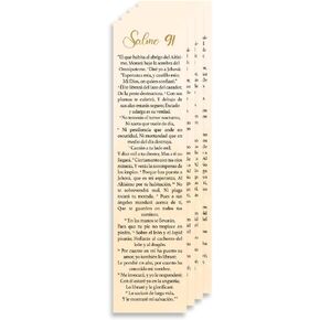 Spanish Christian 8X2inch Bookmark with Bible Verse (Psalm 91) Packs | Marcador en Español con el Salmo 91 (Pack of 12)