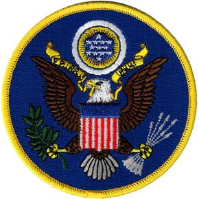 Great Seal United States Blue Embroidered Patch America Eagle Iron-On