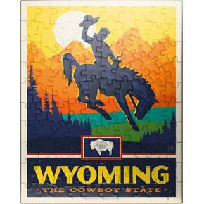 MyPuzzle Wyoming: The Cowboy State - Premium 1000 Piece Jigsaw Puzzle for Adults