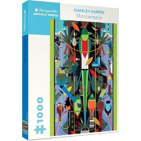 Pomegranate 1000-Piece Jigsaw Puzzle for Adults, Charley Harper's Monteverde, National Parks Puzzle, Matte Finish, Snug Fit