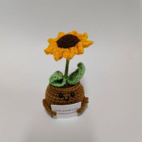 Handmade Emotional Pickled Support Cucumber Gift, Cute Crochet Pickled Cucumber Knitting Doll, Crochet Gifts, Office and Home Decoration for Christmas/Birthdays Gifts(1pcs) (Succulent)