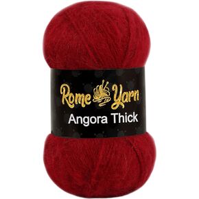 Angora Thick Yarn | #3 Light Worsted 3 Ply DK | 80% Acrylic, 20% Wool | Thread Crochet Lace Hand Knitting | Yarn for Knitting | Yarn for Crocheting | Angora Yarn (1 Pack, 7620 Neon Yellow Green)