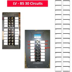 1.5" Fuse Side 30 Circuits 2 Labels Vinyl Fuse Box Circuit Breaker Panel Directory Labels Stickers Decals for All Electrical Panel/Load Centers Waterproof