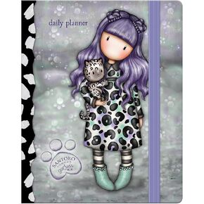 SANTORO Gorjuss 2025 Daily Planner Week to View Diary with Monthly and Yearly Planners - For Her Sister Friend Mum Girlfriend - Purrrrrfect Love | 74 stickers Included