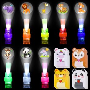 Easter Egg Fillers,32PCS Animals Finger Lights with Cards Party Favors for Kids,Easter Gifts for Kids Classroom Prizes Birthday Goodie Bags Easter Basket Stuffers,Glow in the Dark Bulk Party Supplies