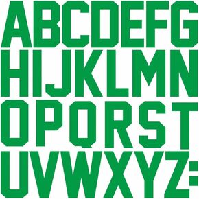 4set 2 Inch Vinyl Iron on Letters Heat Transfer Letters Alphabets for Clothing T-Shirt Bag（Green）…