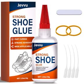 Shoe Glue, Heavy Duty Shoe Goo, Super Shoe Sole Repair Adhesive Kit for Boot, Sneaker, Leather – Waterproof, Fast Drying, Long-Lasting Bond (Shoe Glue 35gx2)