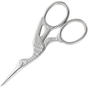 3.7Inch Embroidery Scissors Knitting Scissors Sharp Tip Stainless Steel Scissors Little Scissors for Cross Stitch Cutting Embroidery Sewing Handcraft Craft Art Work DIY Tool (Silver)