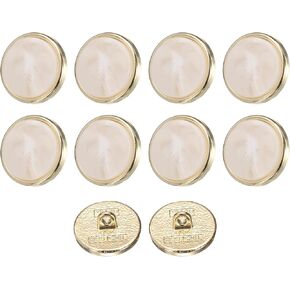 Harfington 10pcs 48l metal pattern round buttons 30mm 1-1/4 "زر استبدال راتنجات النمط السهم للخياطة و DIY ، بني فاتح
