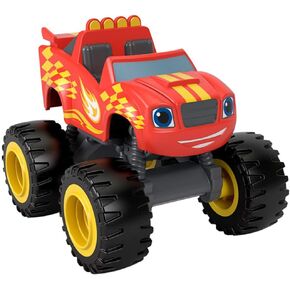 Blaze and The Monster Machines Racing Flag Blaze - GVG61 ~ Die-Cast Vehicle ~ Red and Yellow Race Car