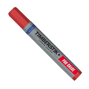 Markal 80382 - Timberstik + Pro Grade Lumber Crayon Works on Wet, Dry, Hot and Frozen Surfaces -Ideal for Hot and Cold climates, 1/2" Hex, 4-5/8" Length, Red (Pack of 12)