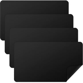 Ecally 4 Pcs Card Game Mats 24 x 14 Inch Playmat Table Card Game Mats Smooth Playing Card Mat (Black)