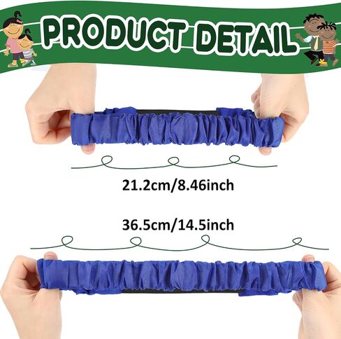 Augshy 8pcs 3 Bands Bands Resced Tie مرنة ، ألوان متنوعة لـ Relay Race Game Game Field Field Field Backyard Game Party Supplies in Kuwait