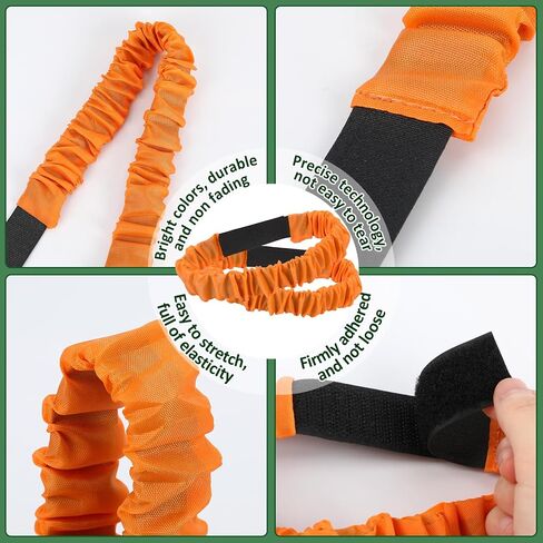 Augshy 8pcs 3 Bands Bands Resced Tie مرنة ، ألوان متنوعة لـ Relay Race Game Game Field Field Field Backyard Game Party Supplies in Kuwait