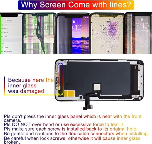 DIYRepair for iPhone 14 Pro Max Screen Replacement 6.7’, 3D Touch Digitizer Display Full Repair kit, 120Hz Promotion COF FHD, with Tools Set, Waterproof adhesive Tempered Glass, Instruction in Saudi Arabia