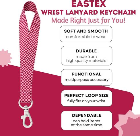 EASTEX Cute Keychain Wristlet - Car Key Chain Wrist Keychain - Cool Keychains - Checkered Cow Leopard Cheetah Zebra Print in Saudi Arabia