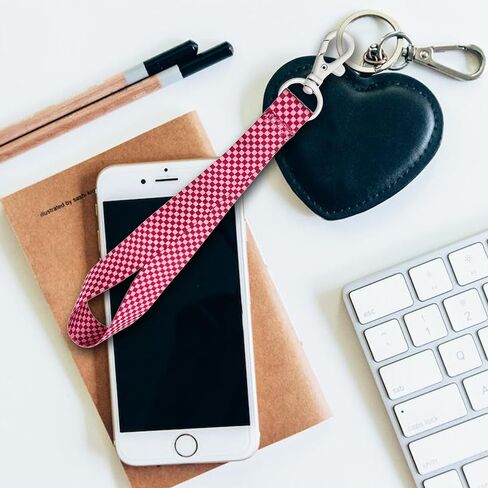 EASTEX Cute Keychain Wristlet - Car Key Chain Wrist Keychain - Cool Keychains - Checkered Cow Leopard Cheetah Zebra Print in Saudi Arabia