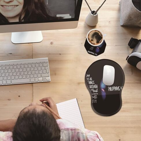لوحة الماوس مع هلام دعم المعصم ، وسادة الماوس المريح مع راحة معصم مريحة ، والألعاب Mousepad قاعدة PU للانزلاق لمكتب كمبيوتر محمول سهلة وتخفيف الألم ، اليعسوب الأرجواني in Kuwait