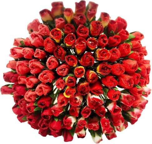 PL مجموعة من 100 Tiny Rose Buds Mulberry Paper Flower Rose-Set4 Craft Handmade Size 0.15 "سجل قصاصات صغير جدًا للعديد من مشاريع Card Craft (بلوتين أزرق 170) in Kuwait