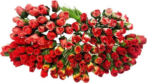 PL مجموعة من 100 Tiny Rose Buds Mulberry Paper Flower Rose-Set4 Craft Handmade Size 0.15 "سجل قصاصات صغير جدًا للعديد من مشاريع Card Craft (بلوتين أزرق 170) in Kuwait