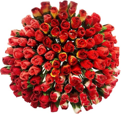 PL مجموعة من 100 Tiny Rose Buds Mulberry Paper Flower Rose-Set4 Craft Handmade Size 0.15 "سجل قصاصات صغير جدًا للعديد من مشاريع Card Craft (بلوتين أزرق 170) in Kuwait