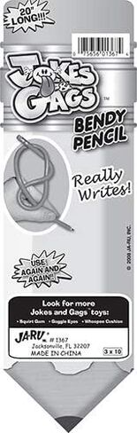 JA-RU Flexible Bendy Pencil 20 inches 20" Long (1 Unit Assorted Color) Writes Soft Bending Pencils for Kids. Fun Pens Great Birthday Party Favor School Supply Toy. #1367-1A in Kuwait