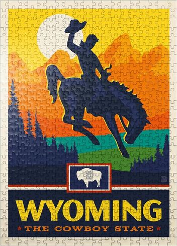 MyPuzzle Wyoming: The Cowboy State - Premium 500 Piece Jigsaw Puzzle للبالغين in Kuwait
