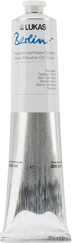 Lukas Water mixable Premium Oil Paint. 200 ml Titanium White in Kuwait