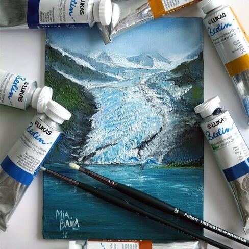 Lukas Water mixable Premium Oil Paint. 200 ml Titanium White in Kuwait