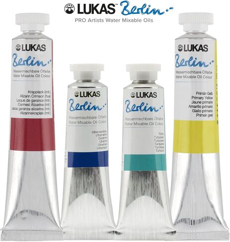 Lukas Water mixable Premium Oil Paint. 200 ml Titanium White in Kuwait
