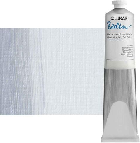 Lukas Water mixable Premium Oil Paint. 200 ml Titanium White in Kuwait