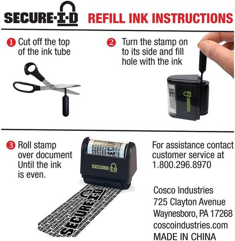 إعادة ملء الحبر الآمن ، 4 حزمة ، 2 مل ، الحبر الأسود (035812) in Kuwait