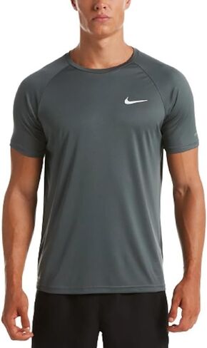 Nike Men's Dri-FIT UPF 40+ Hydroguard Swim Tee (US, Alpha, Medium, Regular, Regular, Aquarius Blue) in Saudi Arabia