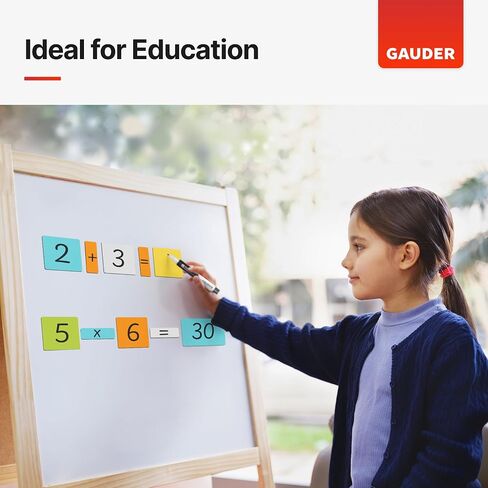 GAUDER Magnetic Dry Erase Labels | Writable Magnets for Classroom, Whiteboard & Blackboard (30 Labels, Mix Colors, 3 Sizes) in Saudi Arabia