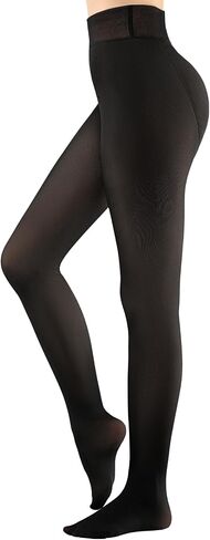 Pleneal Fleece Lined Tights, Tights for Women, Warm Fleece Lined Leggings Women, Winter Thermal Fake Translucent Pantyhose in Saudi Arabia