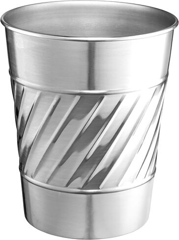 Monarch Abode 39628 Handcrafted, Wave Embossed, Metal Wastebasket Trash Can for Home Office Bedroom, Decorative Wastebasket, Modern Bathroom Decor, Durable, Antique Copper Finish in Saudi Arabia