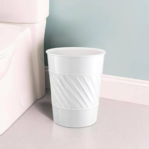 Monarch Abode 39628 Handcrafted, Wave Embossed, Metal Wastebasket Trash Can for Home Office Bedroom, Decorative Wastebasket, Modern Bathroom Decor, Durable, Antique Copper Finish in Saudi Arabia