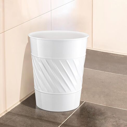 Monarch Abode 39628 Handcrafted, Wave Embossed, Metal Wastebasket Trash Can for Home Office Bedroom, Decorative Wastebasket, Modern Bathroom Decor, Durable, Antique Copper Finish in Saudi Arabia