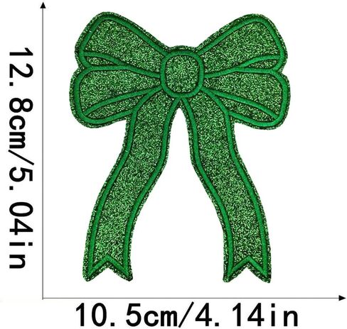 2Pcs Black Bow Iron On Patches Glitter Sweatshirts Side Bow Embroidered Patch Cute Applique DIY Decorative Accessories for Clothes Backpacks Jackets Hats in Saudi Arabia
