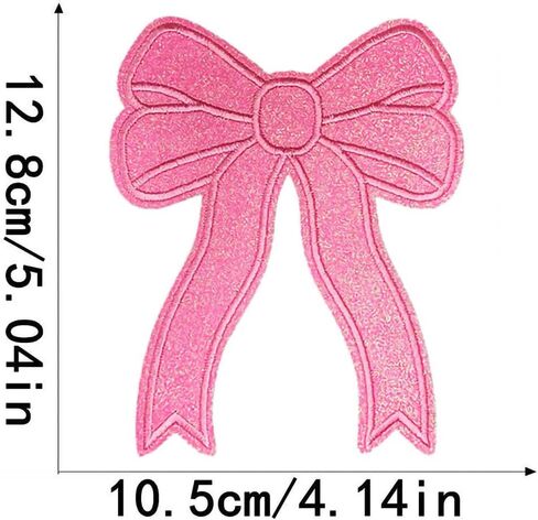 2Pcs Black Bow Iron On Patches Glitter Sweatshirts Side Bow Embroidered Patch Cute Applique DIY Decorative Accessories for Clothes Backpacks Jackets Hats in Saudi Arabia
