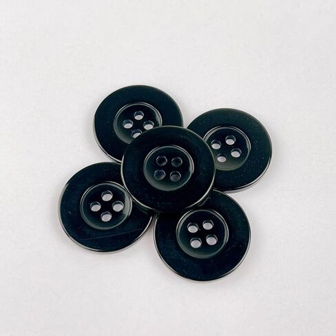 100Pcs Wide Edge Black Sewing Buttons,4-Hole Craft 5 Sizes,with Compartment Storage Box, Suitable for Sewing,Suit Coat Shirt Buttons，DIY Decoration in Saudi Arabia