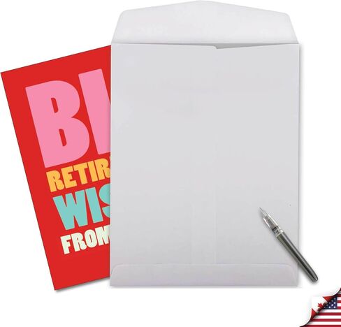 NobleWorks Oversize Retirement Greeting Card From Us 8.5 x 11 Inch with Envelope (1 Pack) Oversize Jumbo Co-Worker, Good Luck Big Retirement Wishes J2734RTG-US in Saudi Arabia