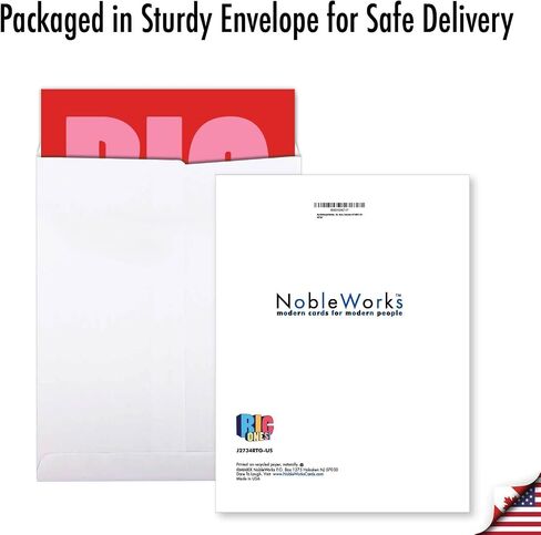 NobleWorks Oversize Retirement Greeting Card From Us 8.5 x 11 Inch with Envelope (1 Pack) Oversize Jumbo Co-Worker, Good Luck Big Retirement Wishes J2734RTG-US in Saudi Arabia